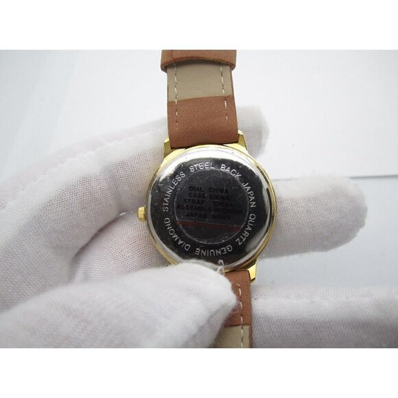 Women Manhattan Genuine Diamond Quartz WR Analog 32mm Causal Round Watch (F548) - Picture 3 of 10